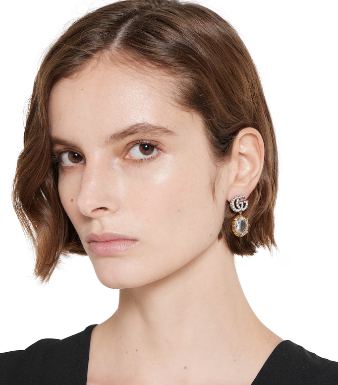 GUCCI GG Marmont crystal earrings