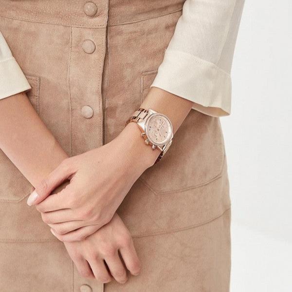 Michael Kors - Women’s Quartz Stainless Steel Rose Gold Dial 37mm Watch MK6598