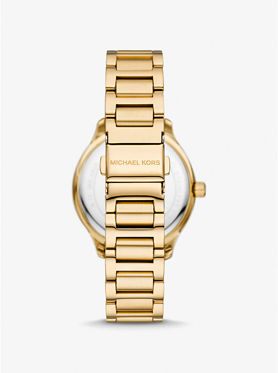 Michael Kors Sage Pavé Gold-Tone Watch MK4805