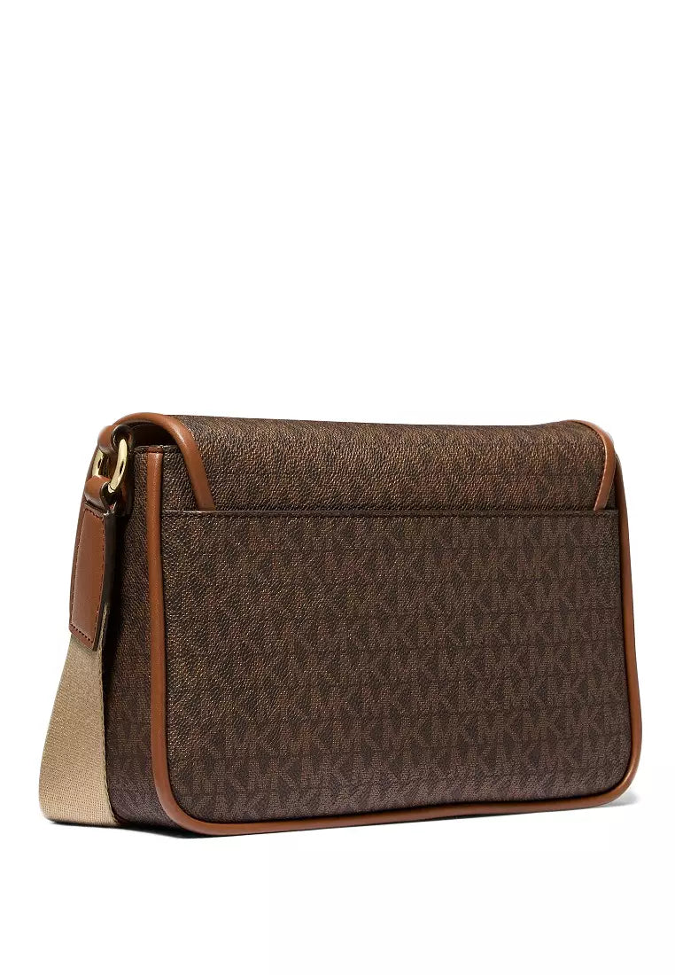 ichael Kors Bradshaw Medium Logo and Leather Messenger Bag