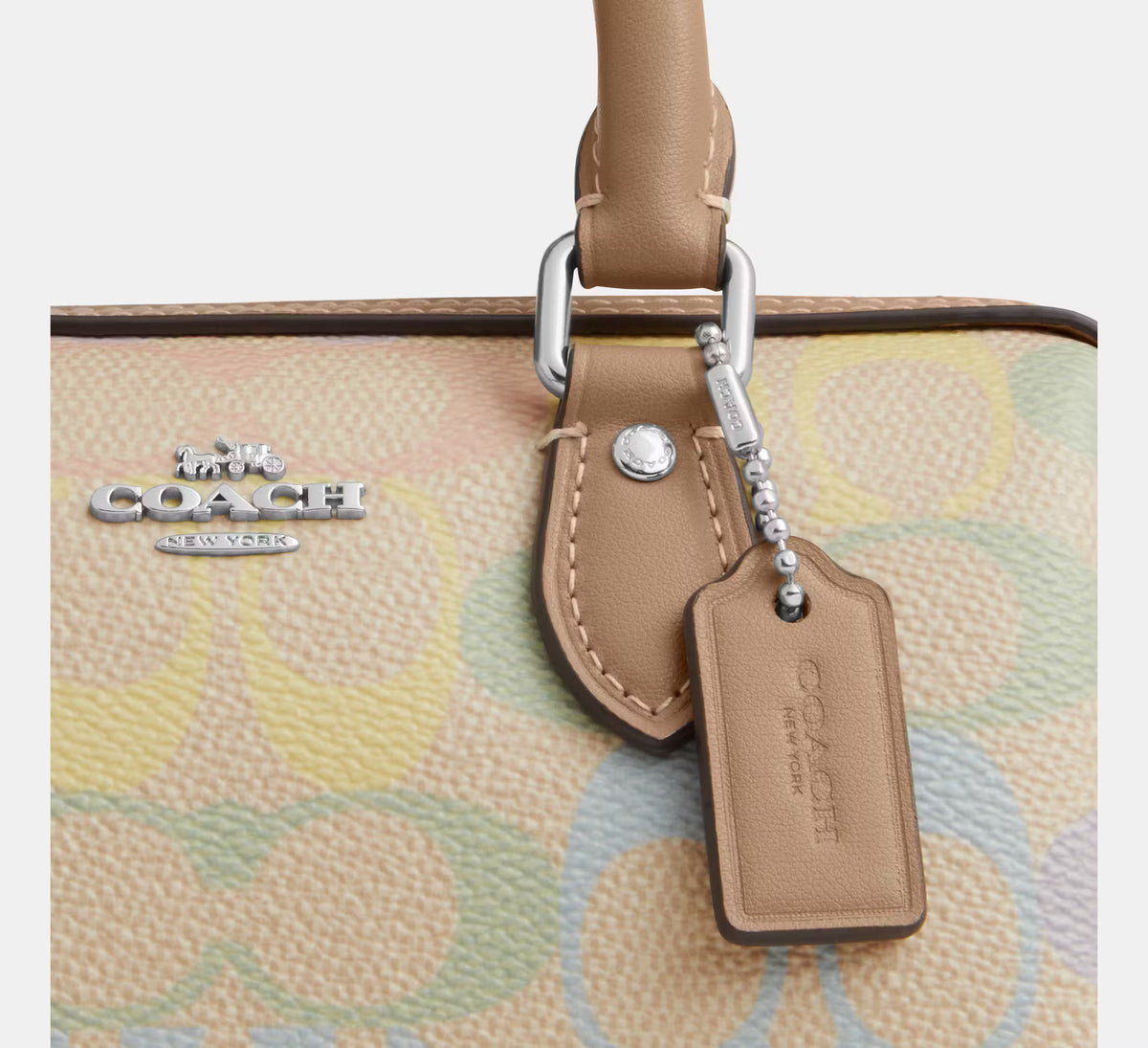 Coach Mini Rowan Crossbody Bag In Rainbow Signature Canvas