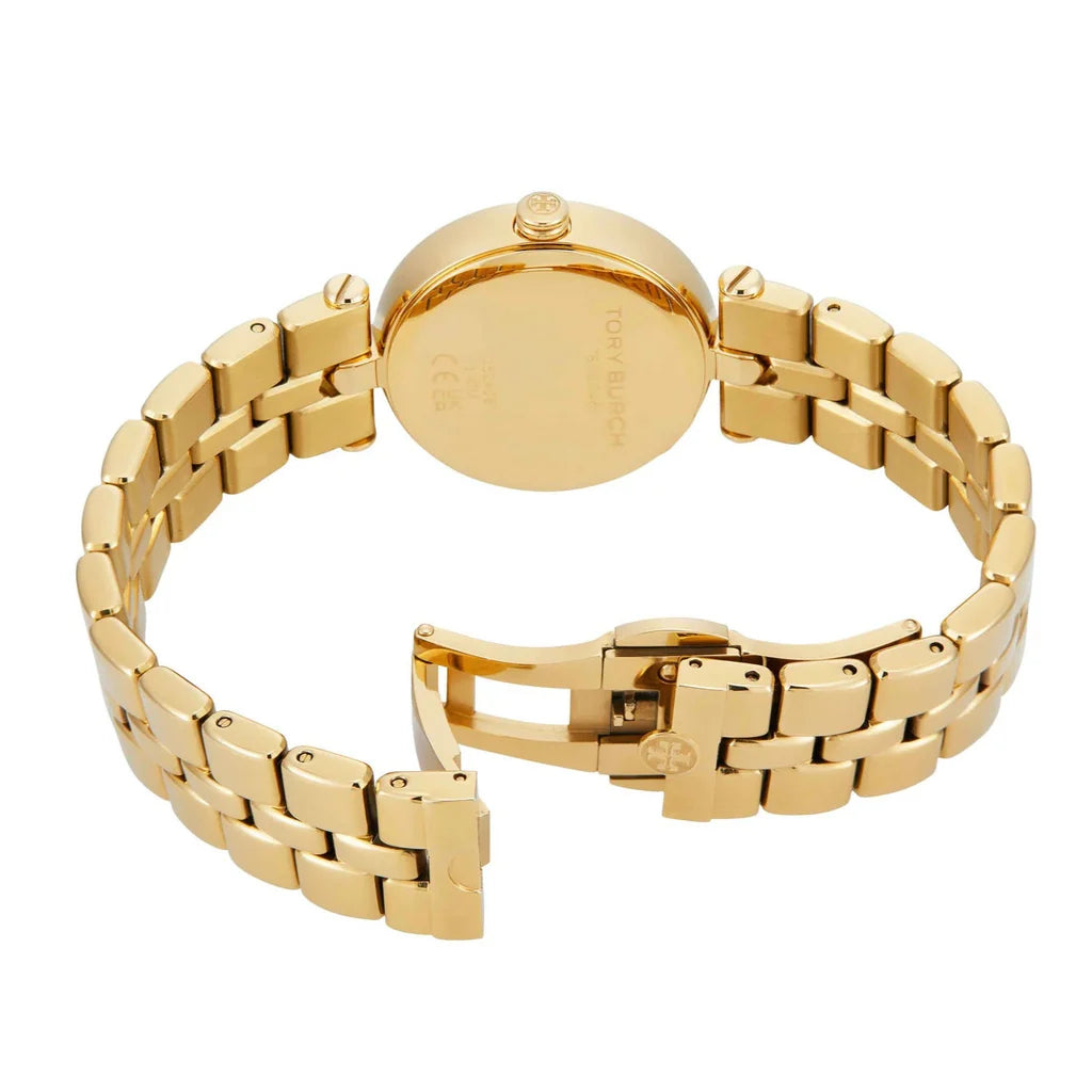 Tory Burch Whitney White Dial Gold Steel Strap Watch for Women - TBW8000