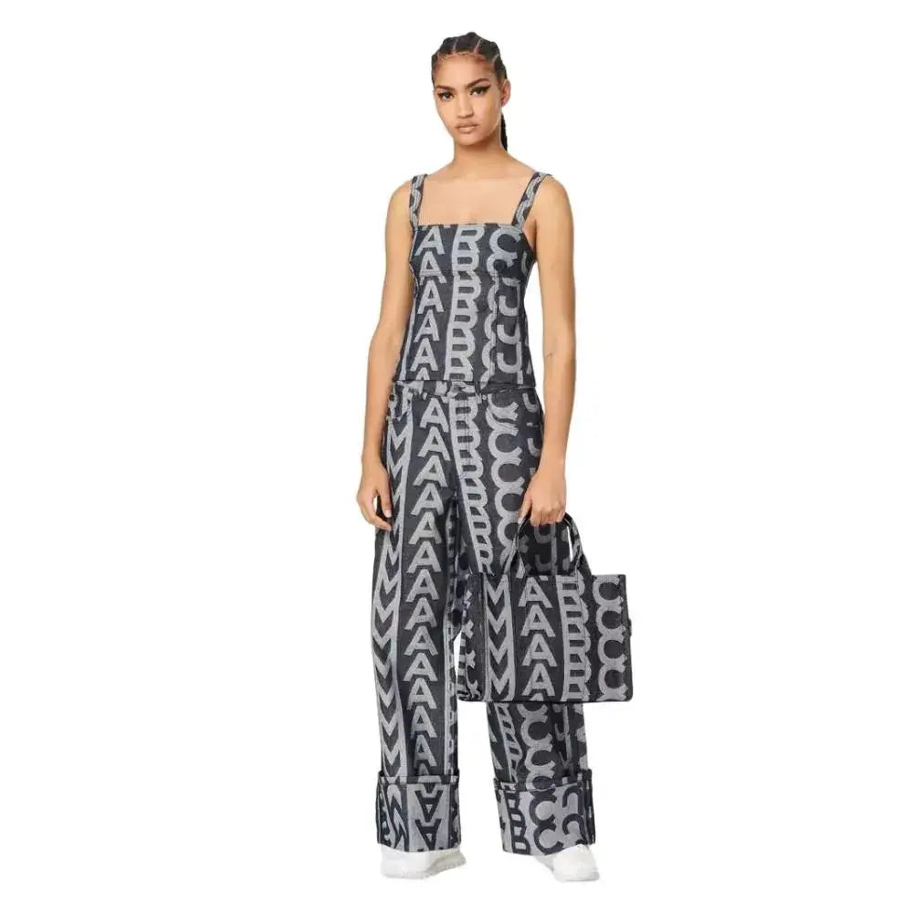 Marc Jacob THE MONOGRAM DENIM MEDIUM TOTE BAG IN DENIM BLUE