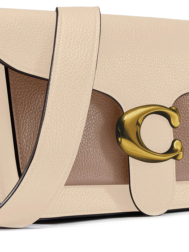 Coach Tabby Shoulder Bag 26 In Colorblock Ivory Taupe Multi