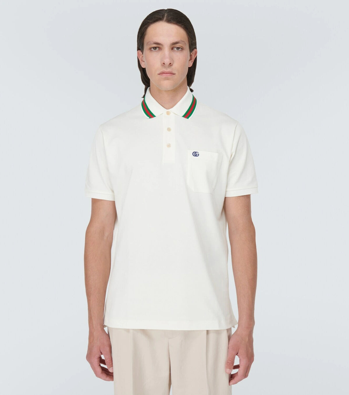 Gucci Double G cotton-blend piqué polo shirt