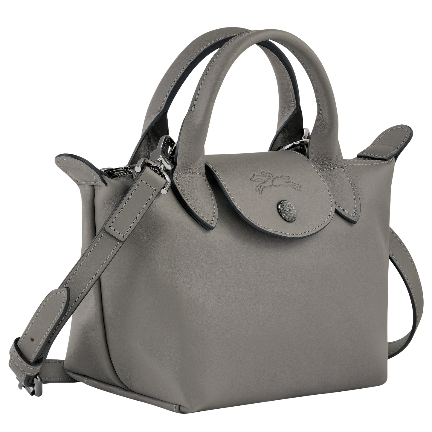 Long Champ Le Pliage Xtra XS Handbag Turtledove - Leather