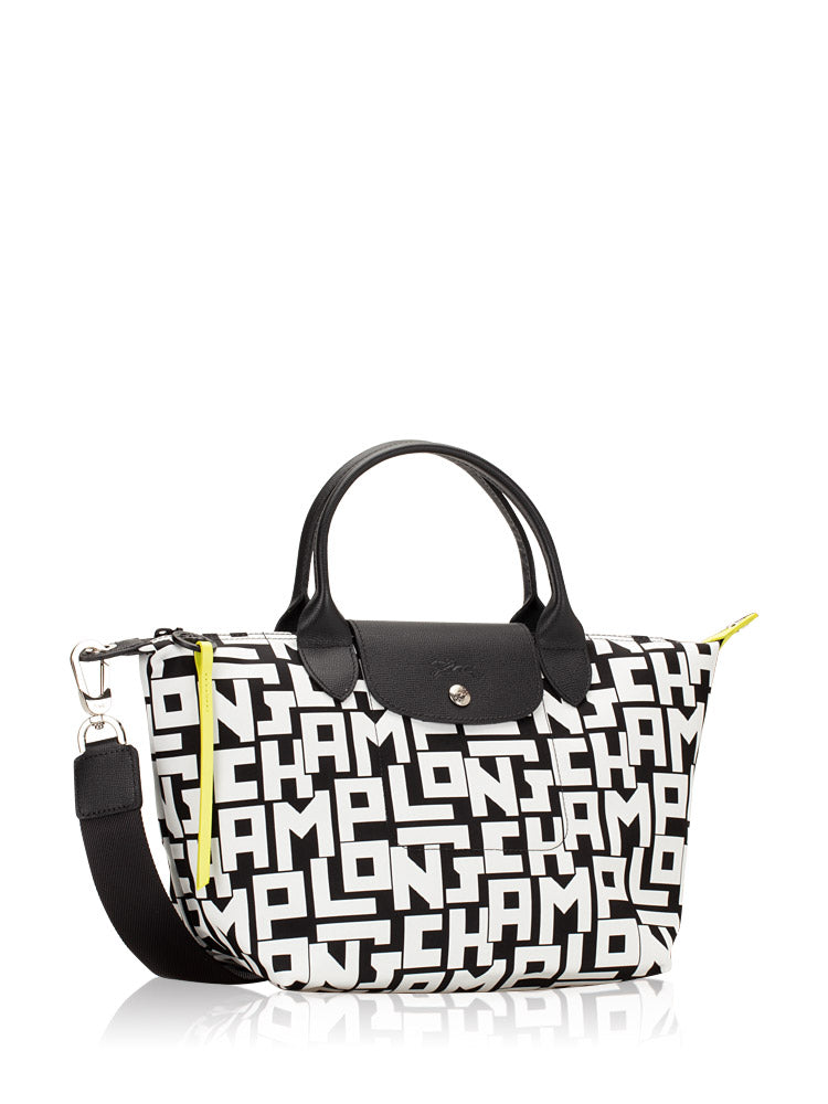 Longchamp Le Pliage LGP Small SH Black White