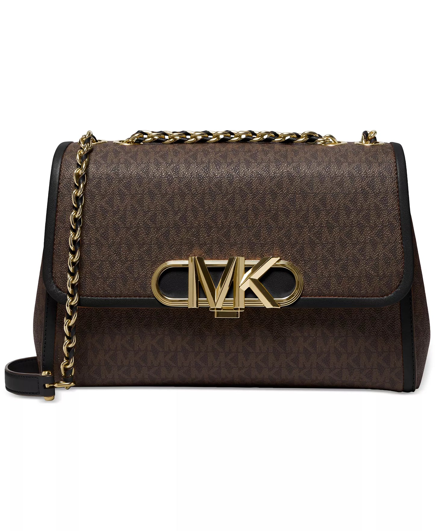 Michael Kors Logo Parker Medium Convertible Chain Shoulder Bag