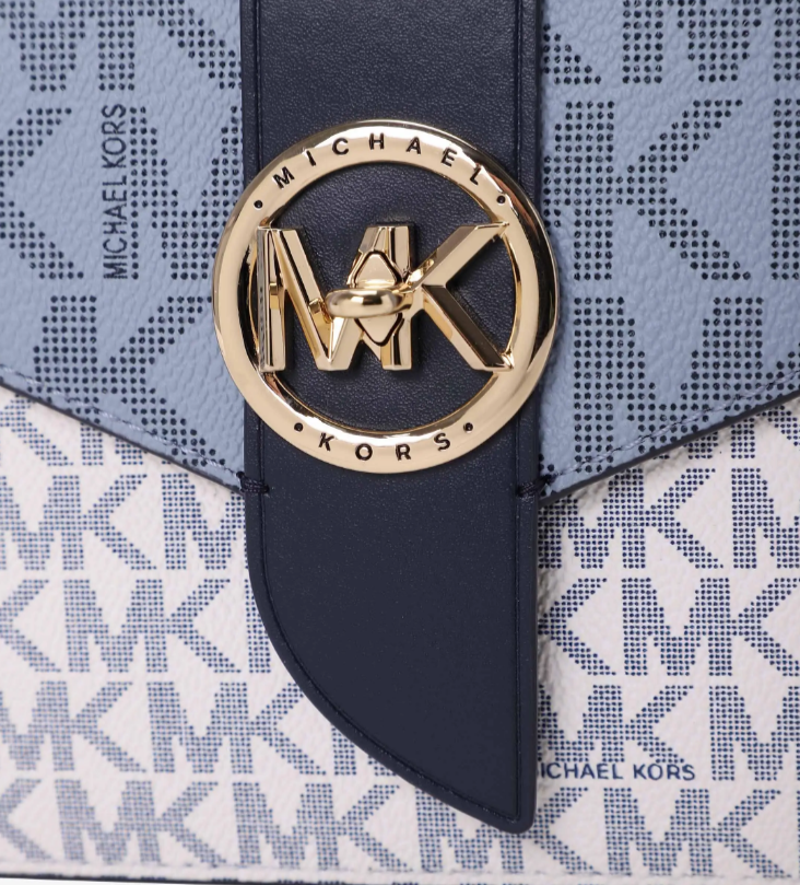 Michael Kors Charm Medium Monogram Chain Crossbody Bag