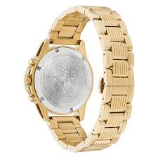 Versace Men’s Quartz Swiss Made Gold | Stainless Steel | Black Dial 45mm Watch| VE3J00622