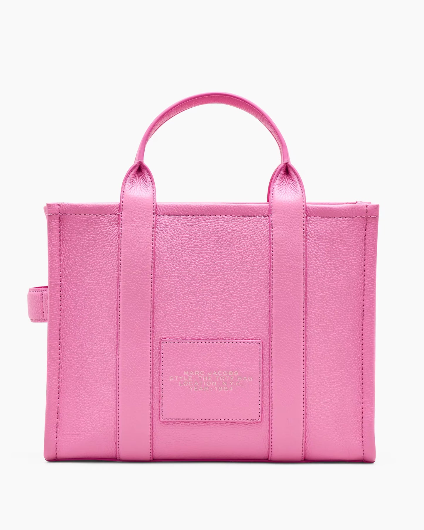 The Leather Medium Tote Bag in Pink