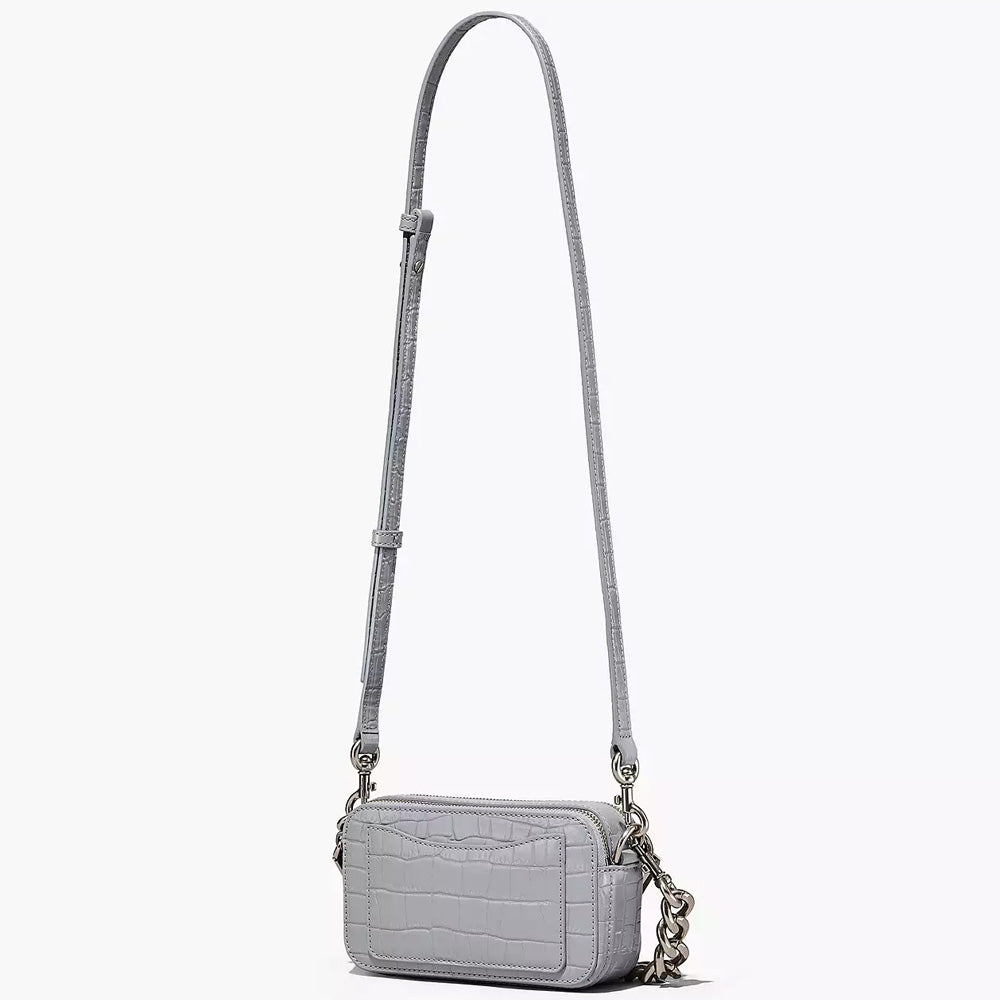 MARC JACOBS THE CROC-EMBOSSED SNAPSHOT QUARRY BAG