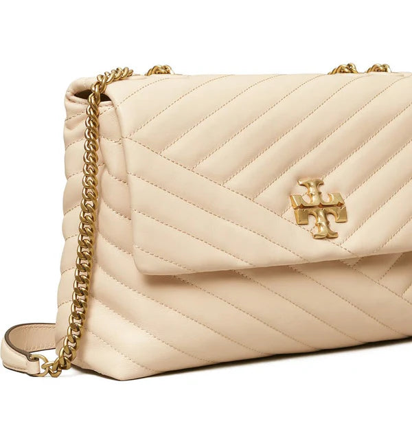 Tory Burch-Kira Small Chevron convertible New Cream