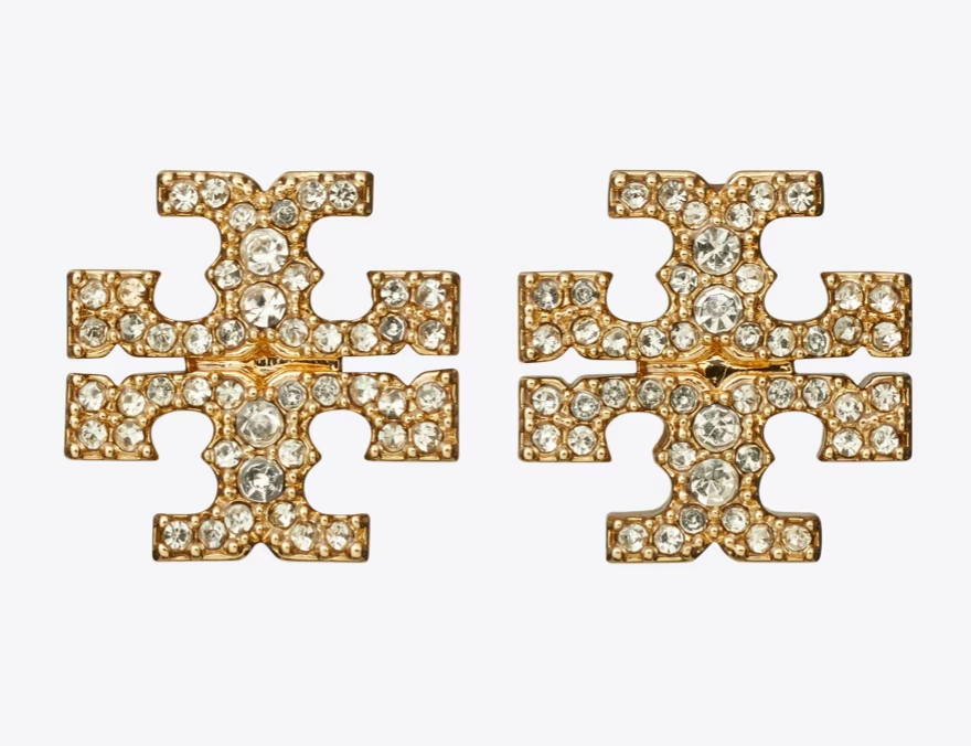 Tory Burch ICON PAVÉ STUD EARRINGS