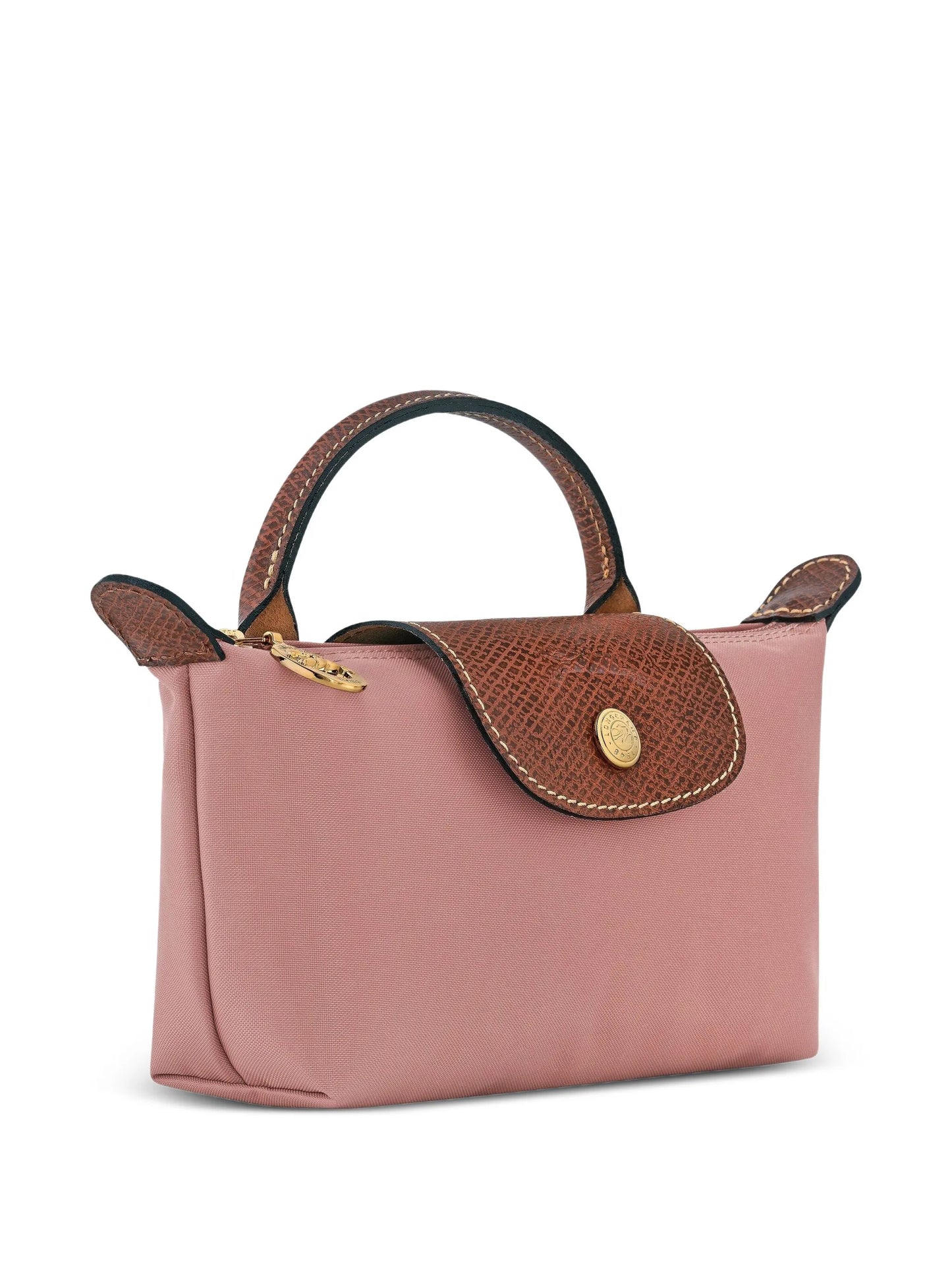 Long Champ Le Pliage Original Pouch with handle Pink Tea - Canvas