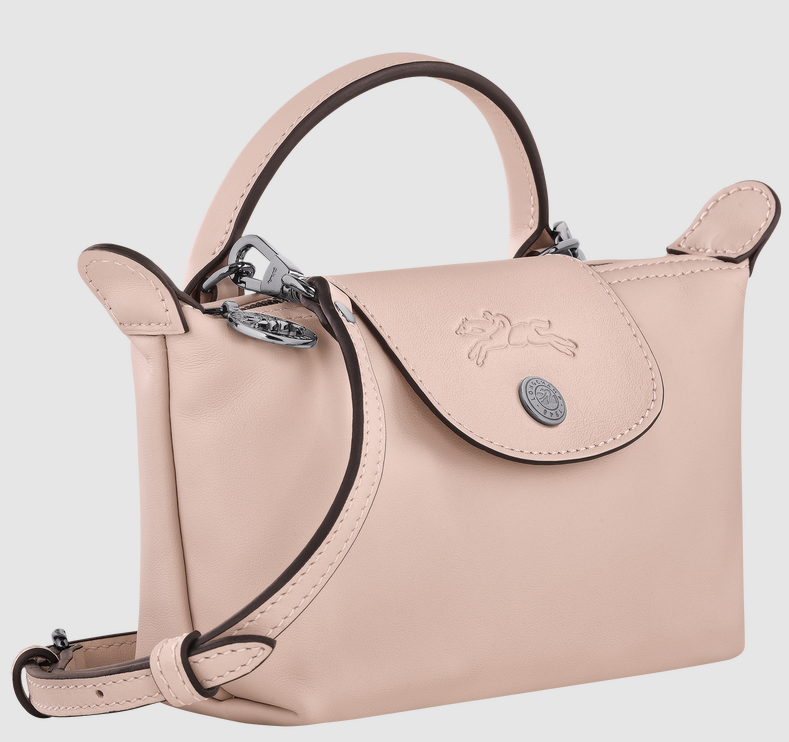 Long Champ Le Pliage Xtra XS Pouch Nude - Leather