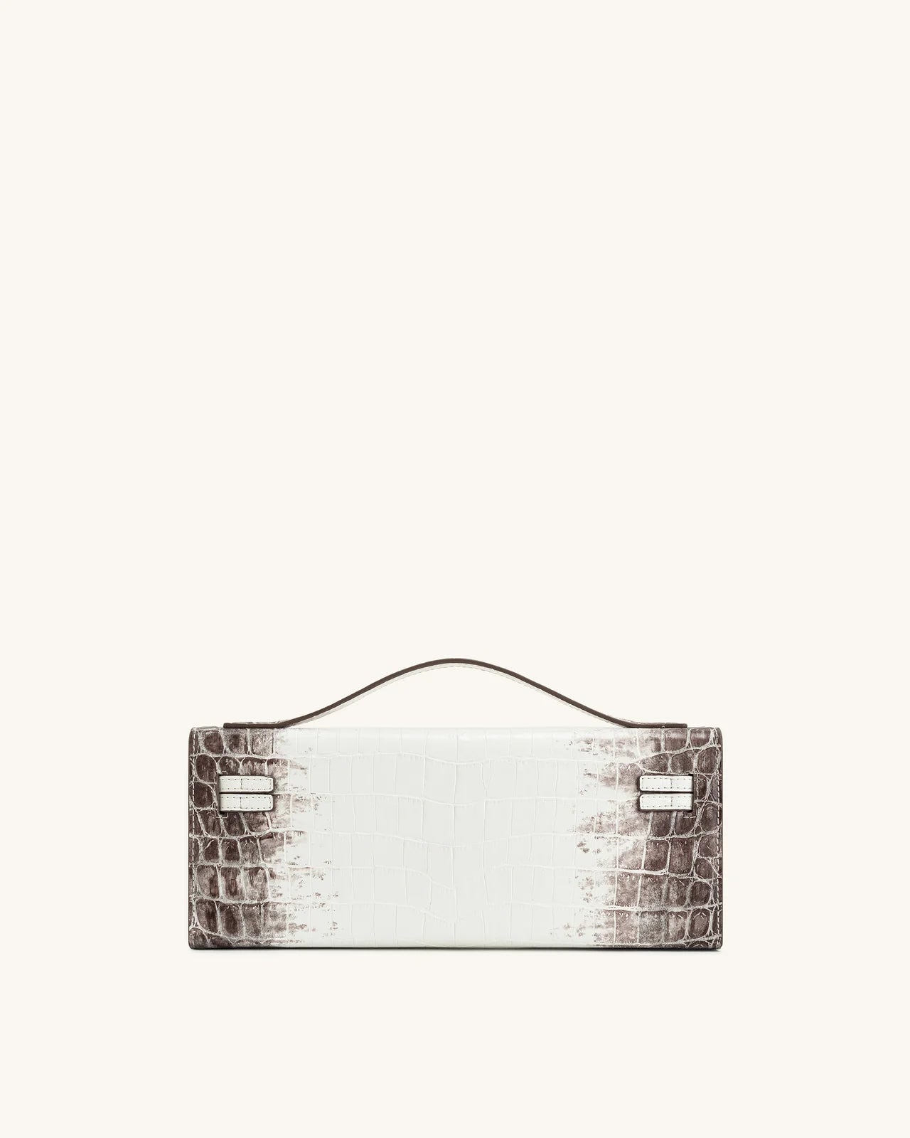 JW PEI Bria Structured Top Handle Bag - White Croc