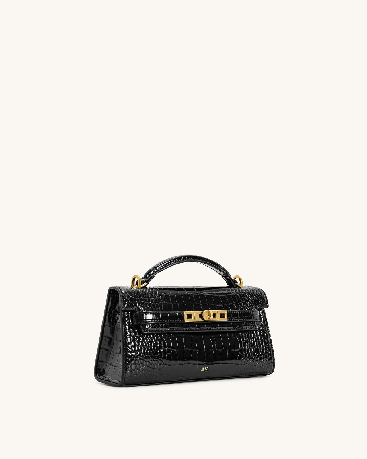 JW PEI Noor Top Handle Bag - Black Croc