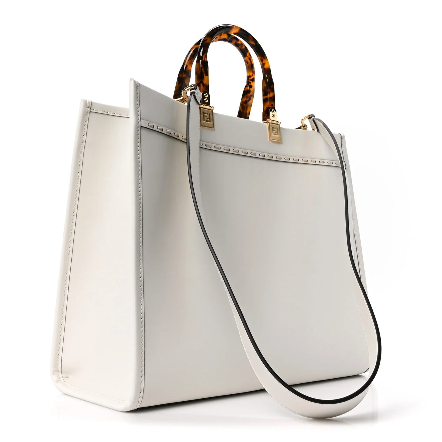 Fendi Sunshine Shopper Tote Ice White