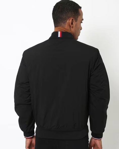 Tommy Hilfiger Reversible Bomber Jacket in Black