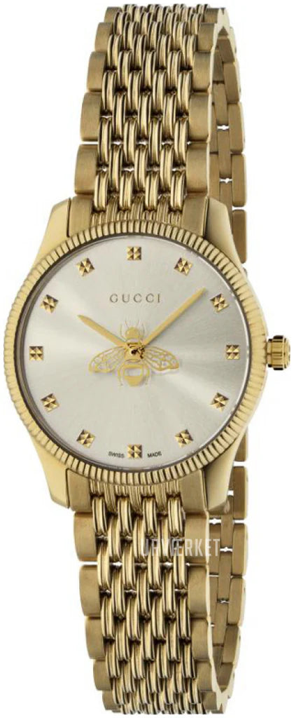Gucci Watch | YA1265021 | Gucci Womens | G-Timeless Stainless Steel & PVD Yellow Gold Quartz Silver Dial Stainless Steel & PVD Yellow Gold Bracelet