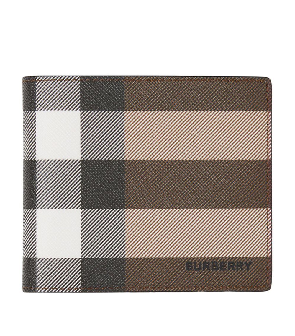 BURBERRY E-Canvas Check Bifold Wallet