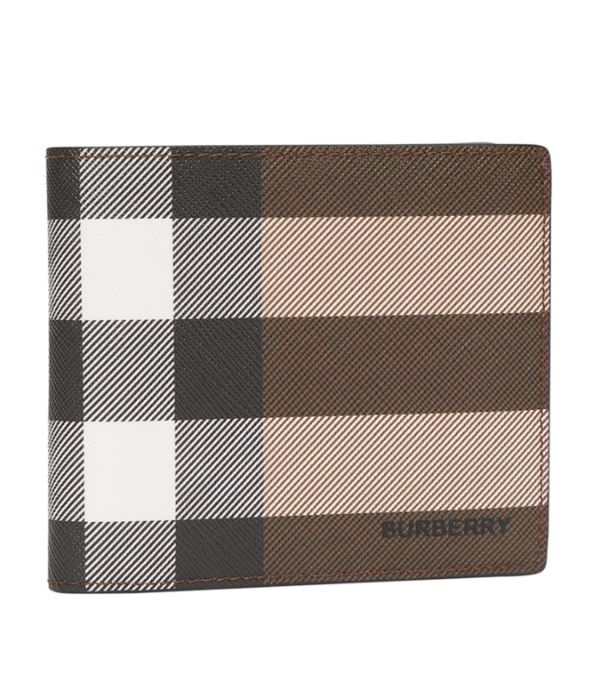 BURBERRY E-Canvas Check Bifold Wallet