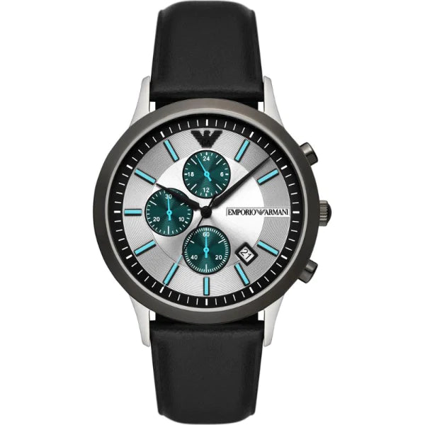 Emporio Armani Men's Quartz/Chronograph Stainless Steel Silver Dial 43mm AR11473