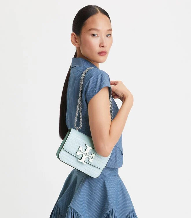 SMALL ELEANOR EMBOSSED BAG (Misty Blue)