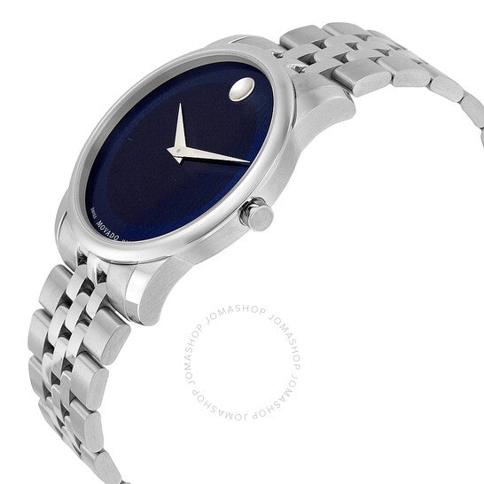 MOVADO | WATCH 0606982 | Museum Quartz Metallic Blue Dial Men's Watch |Stainless Steel | 40MM |