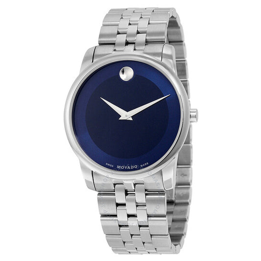 MOVADO | WATCH 0606982 | Museum Quartz Metallic Blue Dial Men's Watch |Stainless Steel | 40MM |