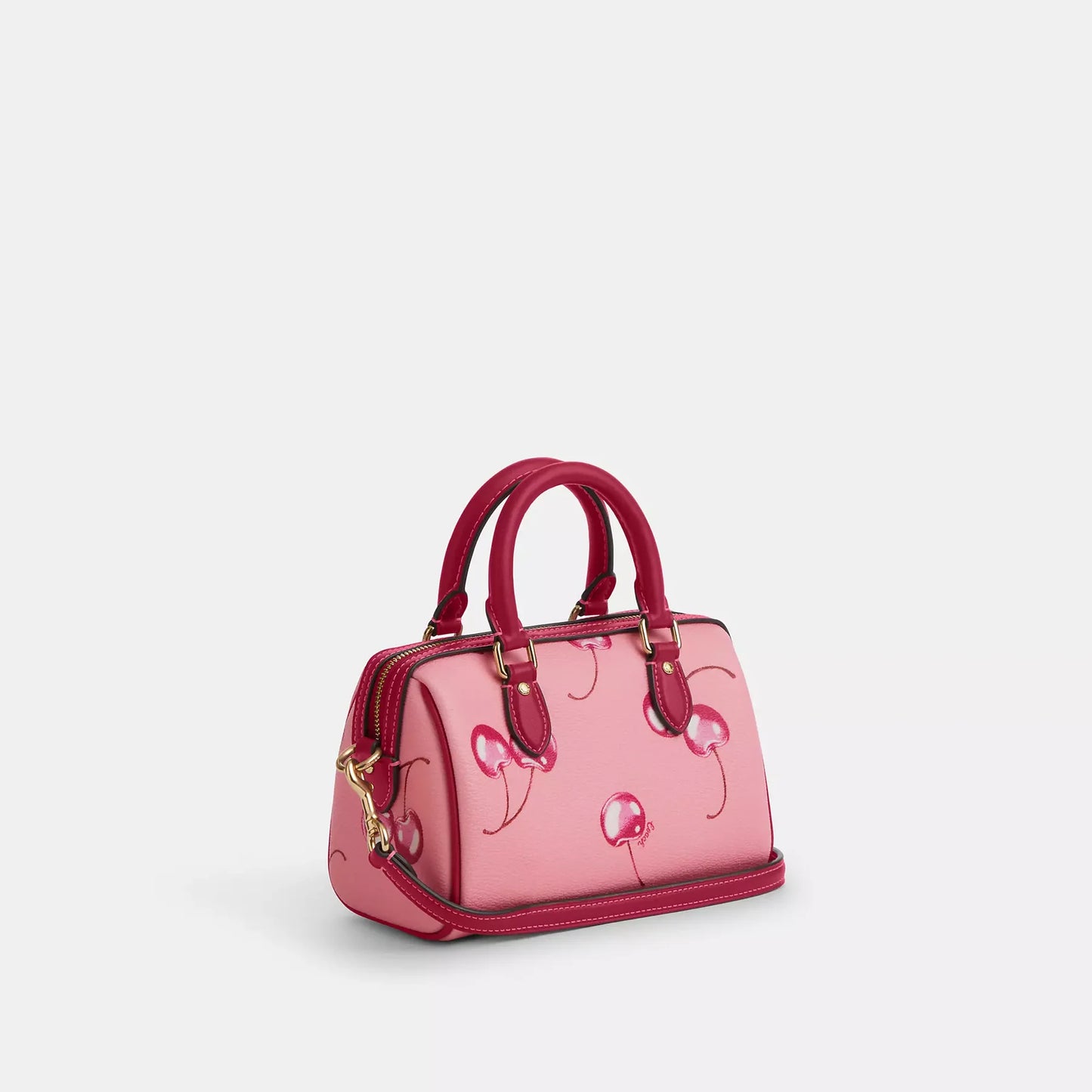 Coach mini rowan crossbody with cherry print