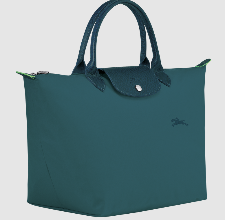 Long Champ Le Pliage Green Medium Handbag Peacock