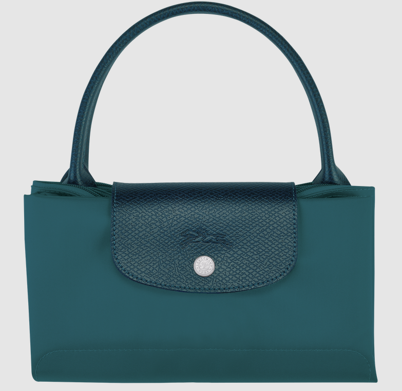 Long Champ Le Pliage Green Medium Handbag Peacock