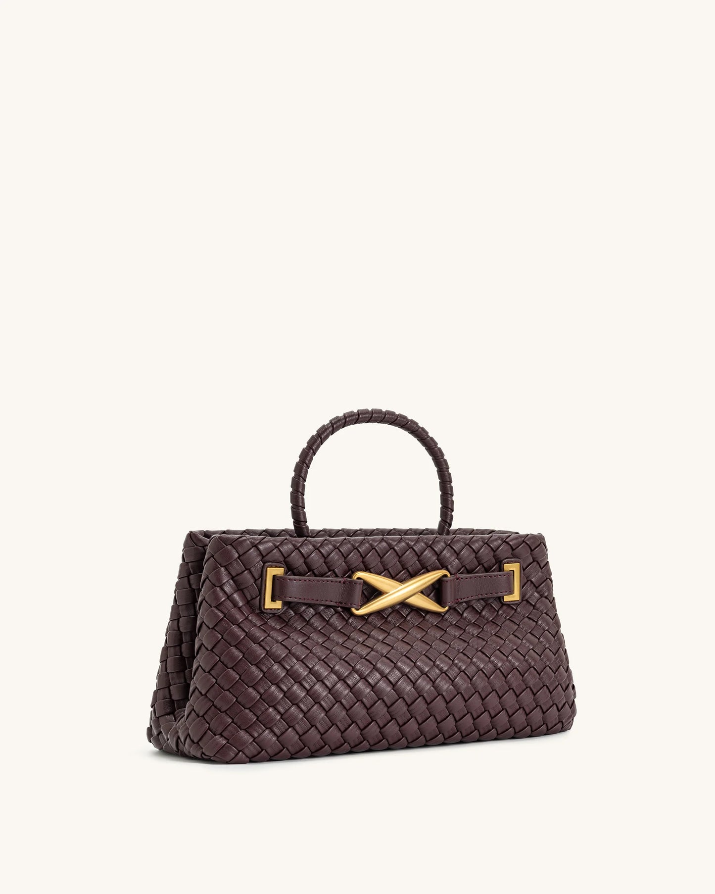 JW PEI Elora Woven Tote Bag - Deep Burgundy