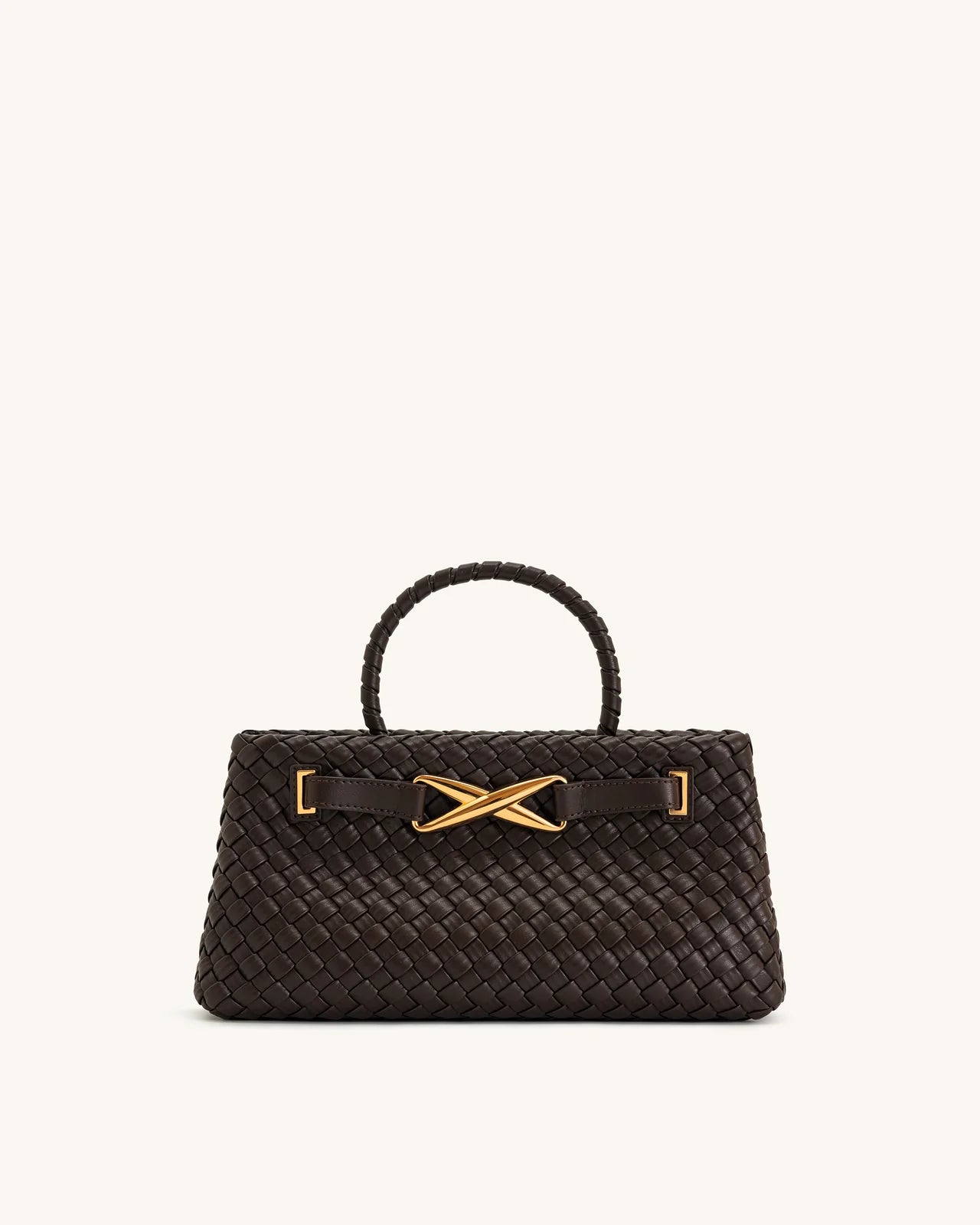 JW PEI Elora Woven Tote Bag - Dark Brown