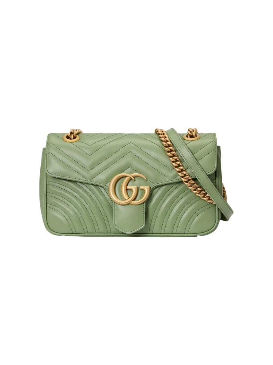 Gucci GG Marmont Medium Quilted Leather Bag, Green