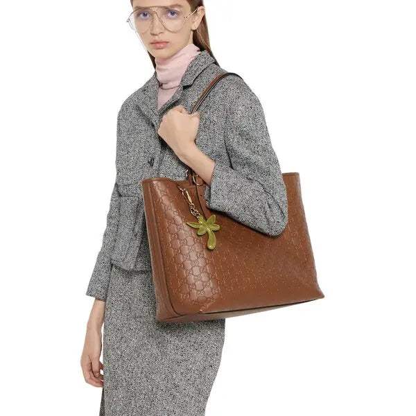 GUCCI gg emblem large tote bag