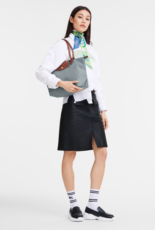 Long Champ Le Pliage Original Medium Tote bag Steel Color