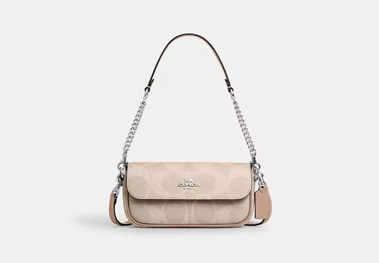 Coach Hailey Flap Bag In Signature Canvas