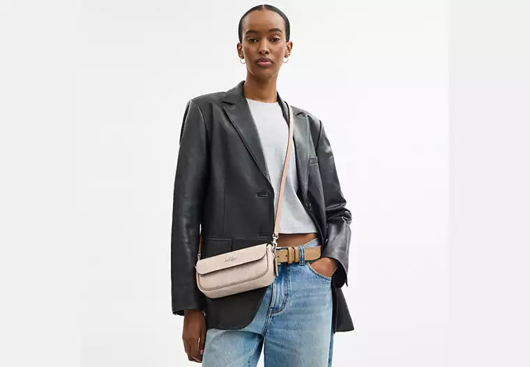 Coach Hailey Flap Bag In Signature Canvas