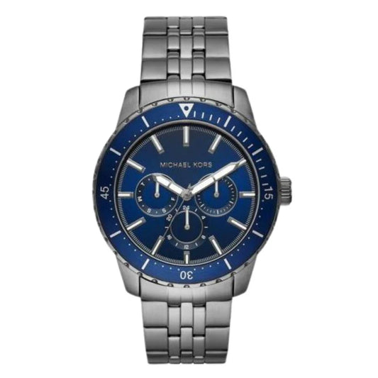Michael Kors Men’s Chronograph Quartz Stainless Steel Blue Dial 44mm Watch MK7155