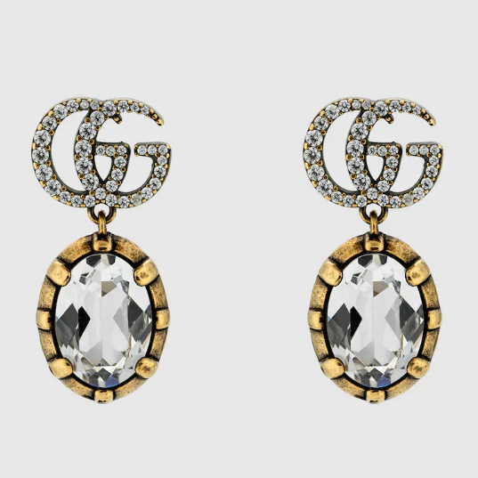 GUCCI GG Marmont crystal earrings