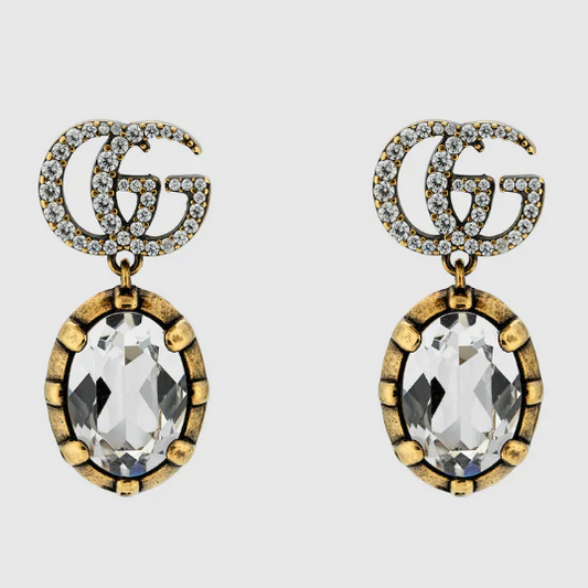 GUCCI GG Marmont crystal earrings