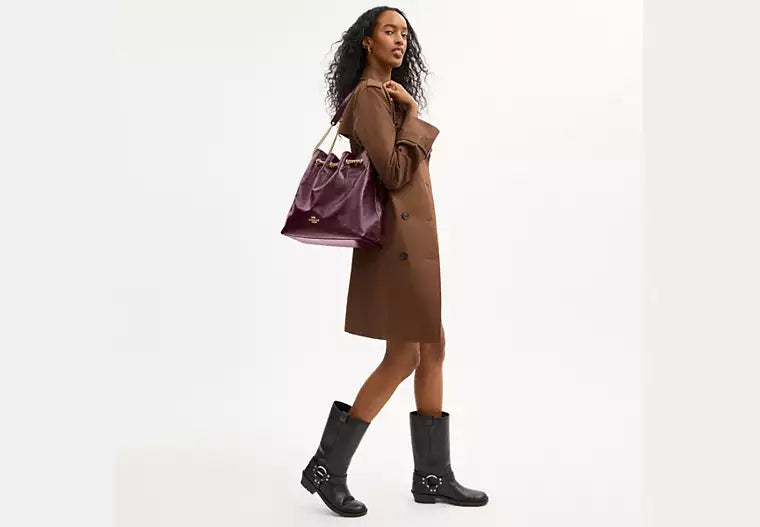Coach Evelyn Large Shoulder Bag With Quilting