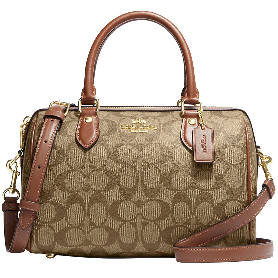 Coach Large Rowan Satchel Bag In Signature Canvas