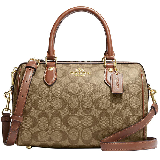 Coach Large Rowan Satchel Bag In Signature Canvas
