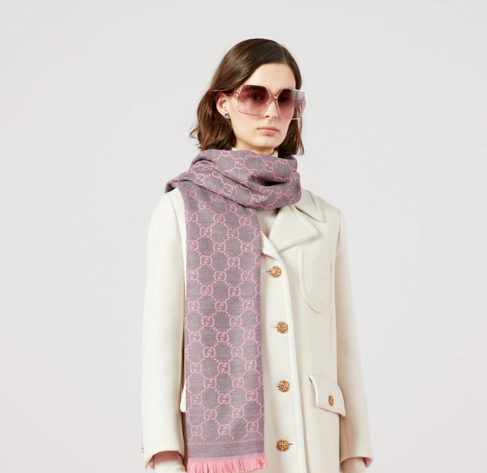 GUCCI GG wool scarf