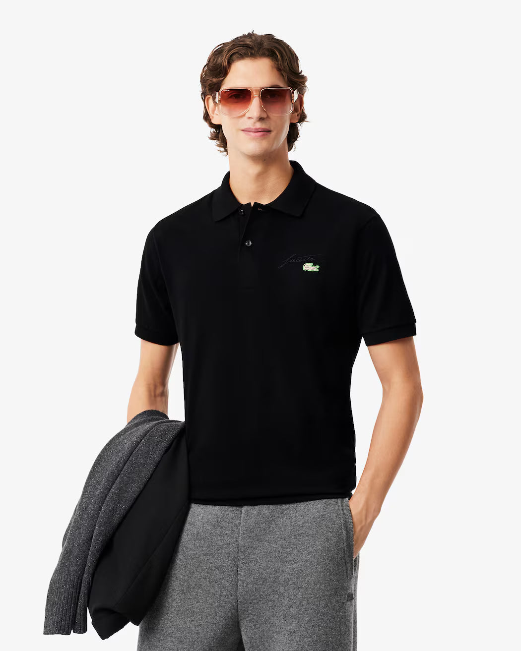 Lacoste Classic Fit Polo Shirt in Black