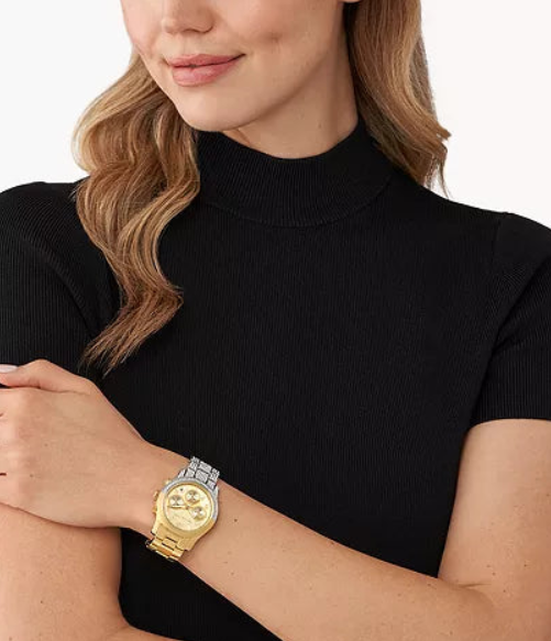Michael Kors Runway Chronograph Two-Tone | Stainless Steel Watch | MK7329 | 38MM |